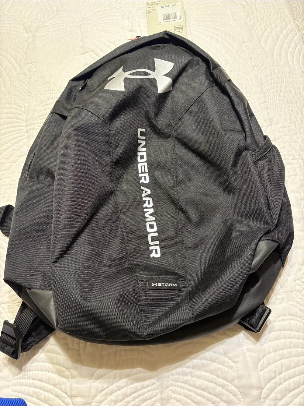 Under Armour Black Backpack with White Logo